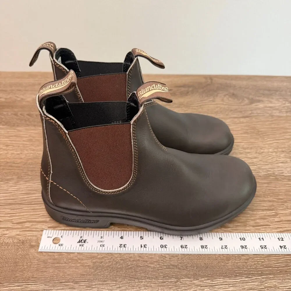 Blundstone 500 Chelsea Boots Stout Brown Leather AU 7.5 US 8.5 Men 10 Womens